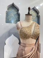 "CHAMPAGNE ELEGANCE SAREE" image 2