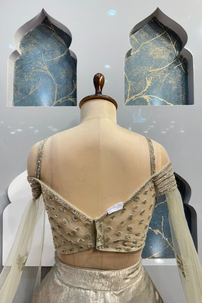 "MOONLIT SILVER LEHENGA" image 5