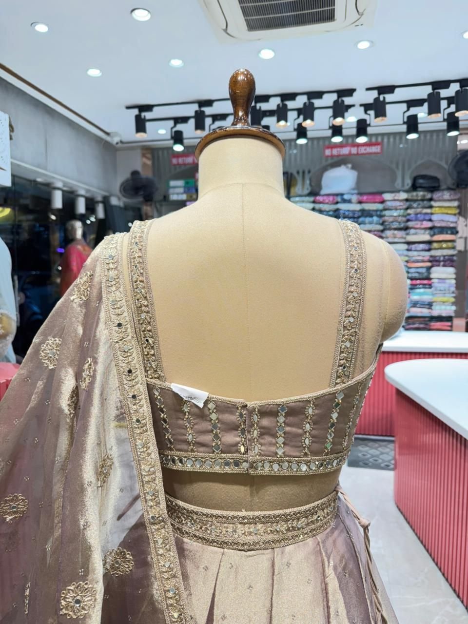 "MOONLIT MAUVE MIRRORWORK LEHENGA" image 4
