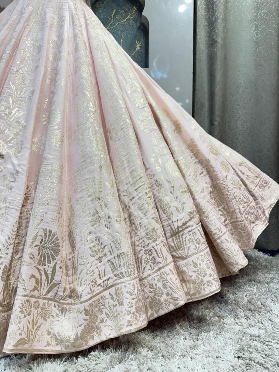 "BLUSH ROYALE EMBROIDERED LEHENGA" image 3