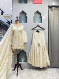 "IVORY ELEGANCE EMBROIDERED SHARARA" image 0