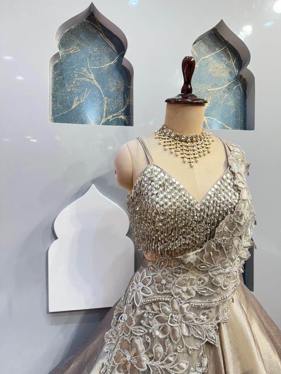 "PEARL GLOW DESIGNER LEHENGA" image 2