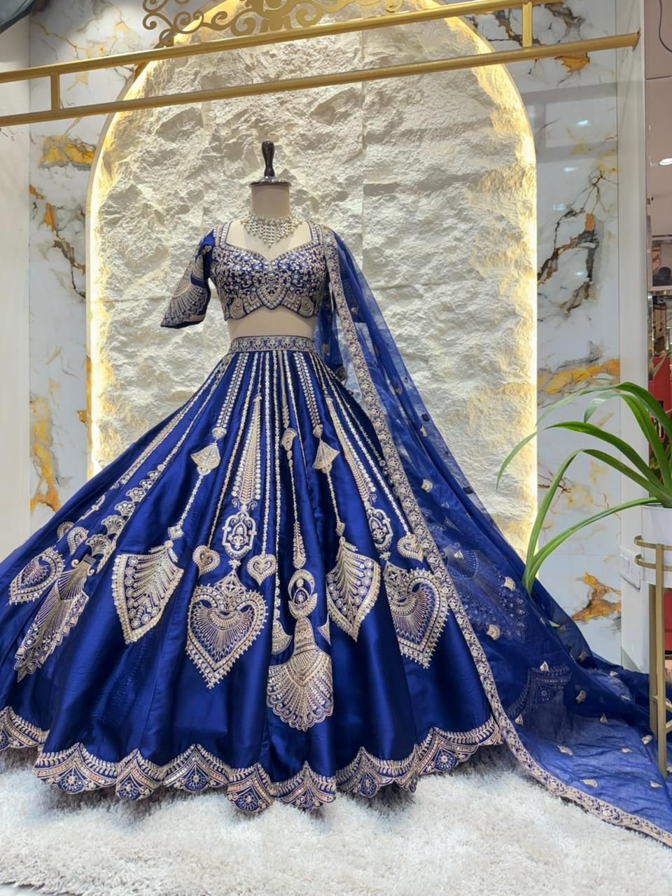 "ROYAL NAVY BLUE LEHENGA" image 0