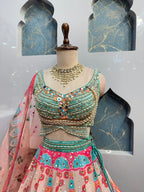 "PASTLE MULTICOLOR BRIDAL LEHENGA" image 2
