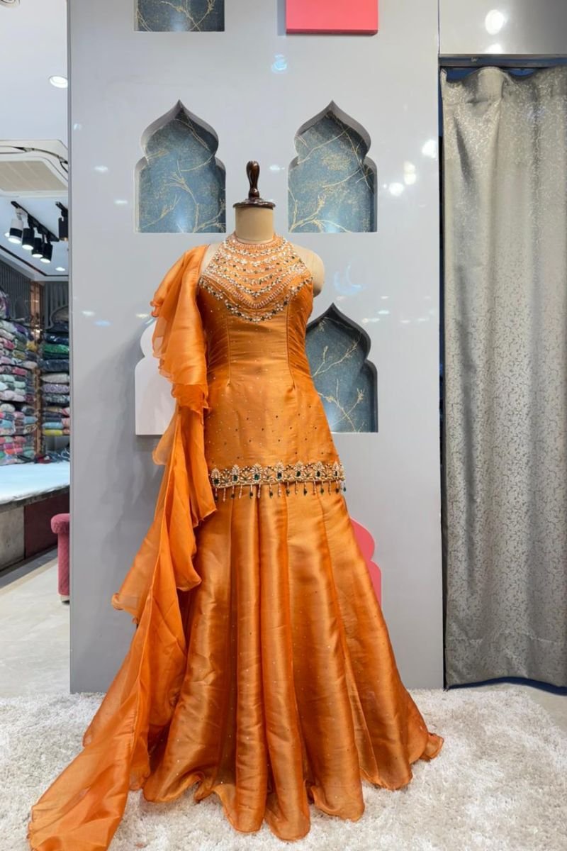 "SAFFRON GLOW ROYAL SHARARA" image 0