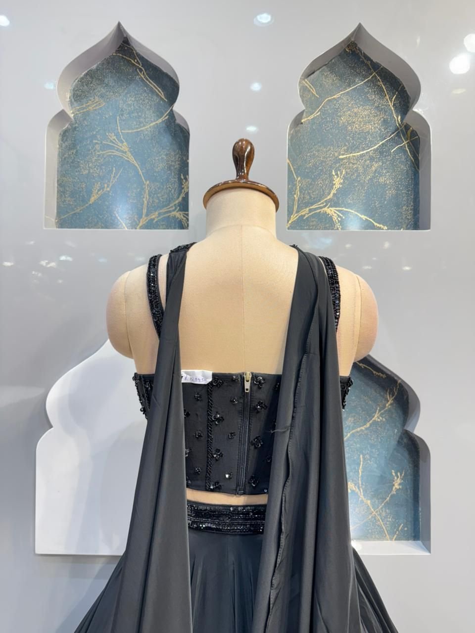 "OBSIDIAN ELEGANCE LEHENGA" image 3