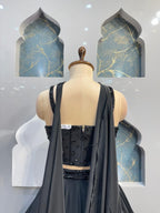 "OBSIDIAN ELEGANCE LEHENGA" image 3
