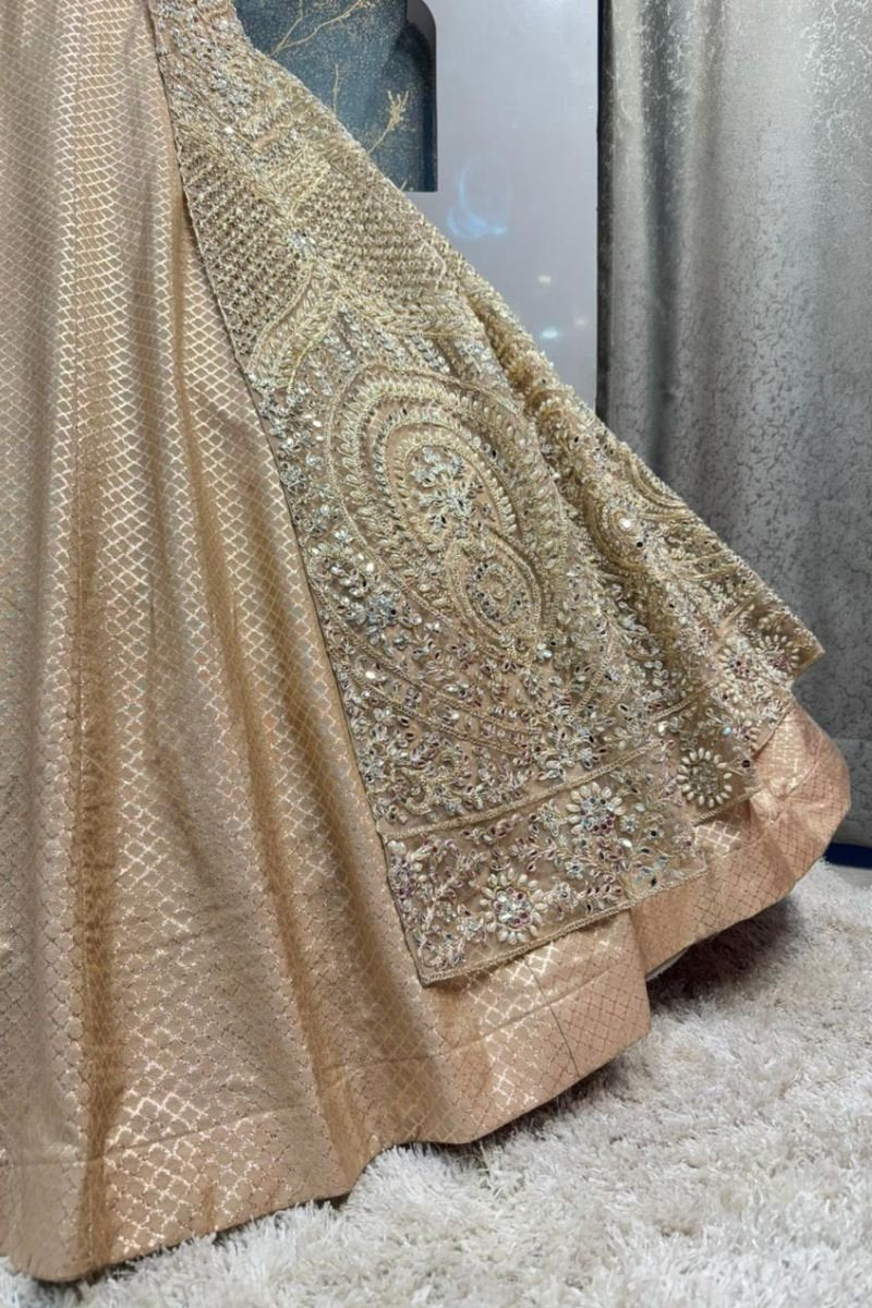 "GOLDEN HEIRLOOM MAJESTY LEHENGA" image 3