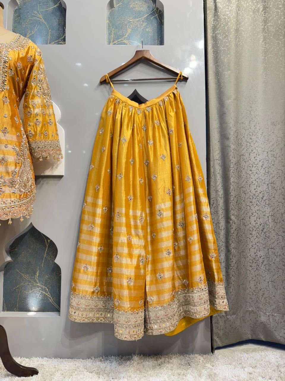 "SUNLIT MUSTARD EMBROIDERED SHARARA" image 4