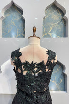 "EMERALD NOIR FLORAL COUTURE INDO-WESTERN" image 4