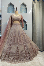 "BLUSH ROSE REGAL LEHENGA" image 3