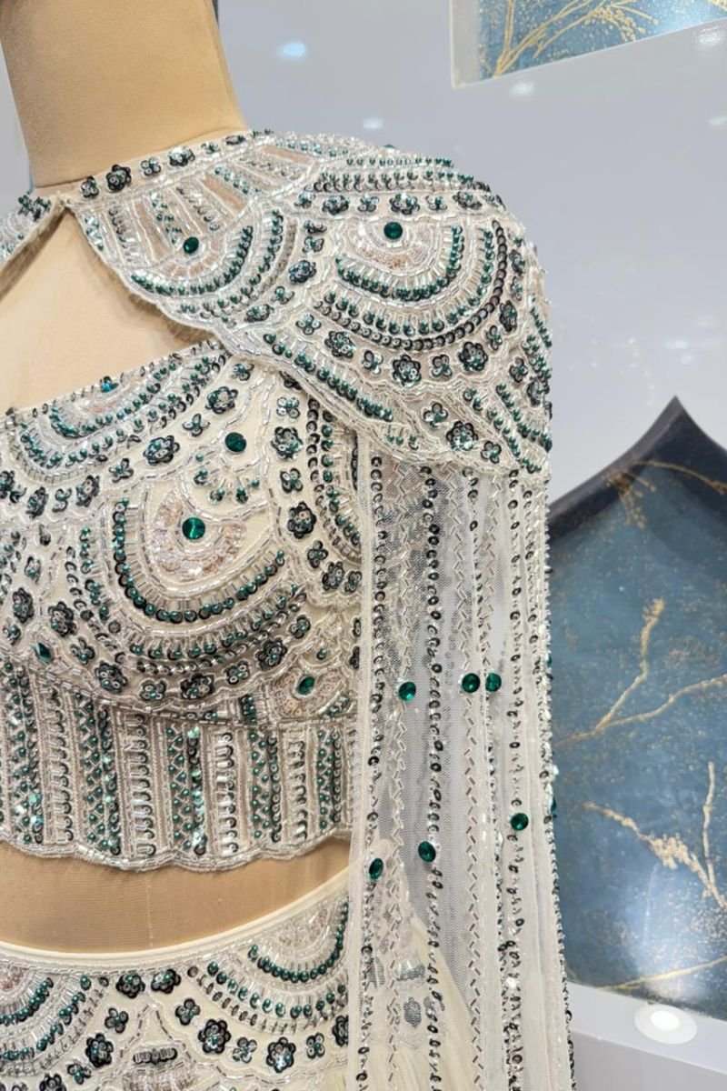 "IVORY OPULENCE CAPE INDO WESTERN" image 4