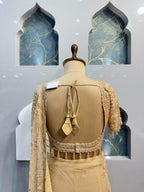 "CHAMPAGNE ELEGANCE EMBROIDERED SAREE" image 4