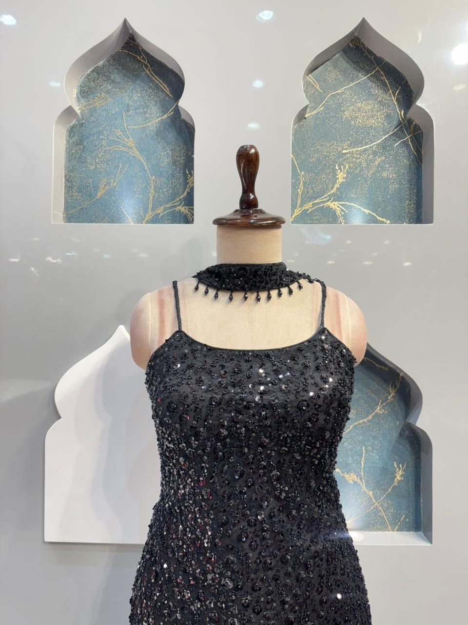 "ELEGANT BLACK SEQUIN SHARARA" image 1