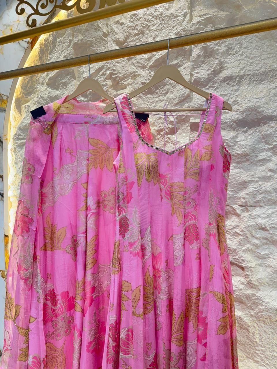"BLUSH BLOOM FLORAL ANARKALI" image 1