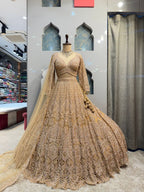 "ROYAL GOLD HAND EMBROIDERED LEHENGA" image 0
