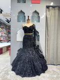 "MIDNIGHT NOIR EMBROIDERED MERMAID" image 0
