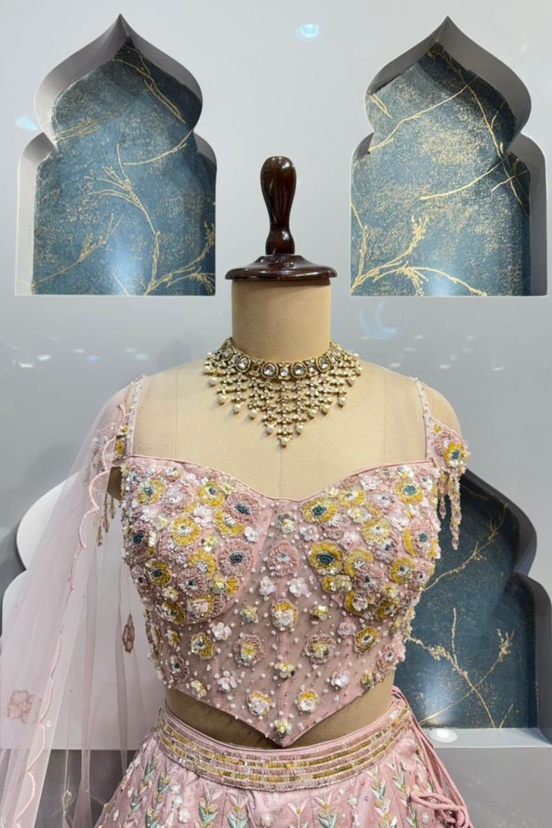 "BLUSH BLOSSOM LEHENGA" image 1
