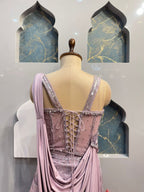 " LAVENDER CRYSTAL EMBROIDERED MERMAID " image 5