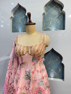 "BLUSH PINK FLORAL INDO-WESTERN" image 2