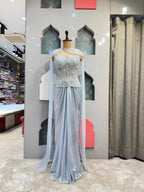 "ICE BLUE EMBELIISHED INDOWESTERN" image 0