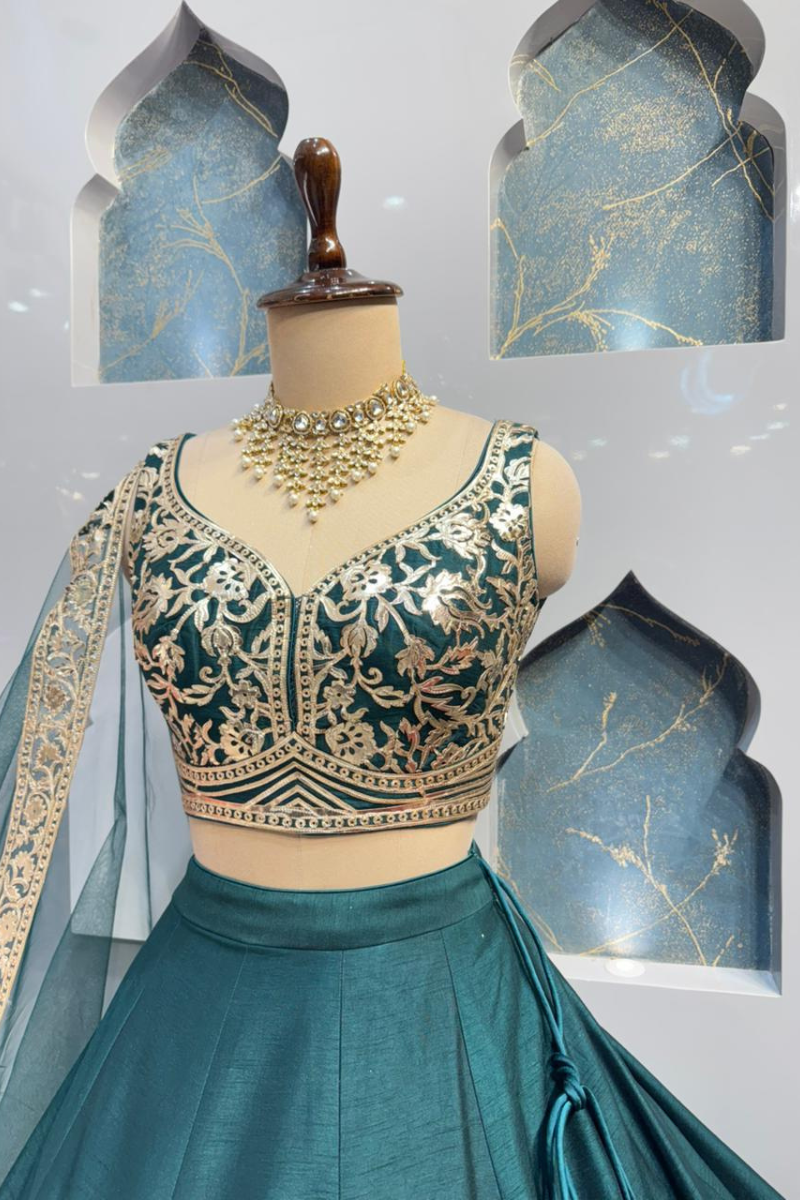 "EMERALD HEIRLOOM LEHENGA" image 2