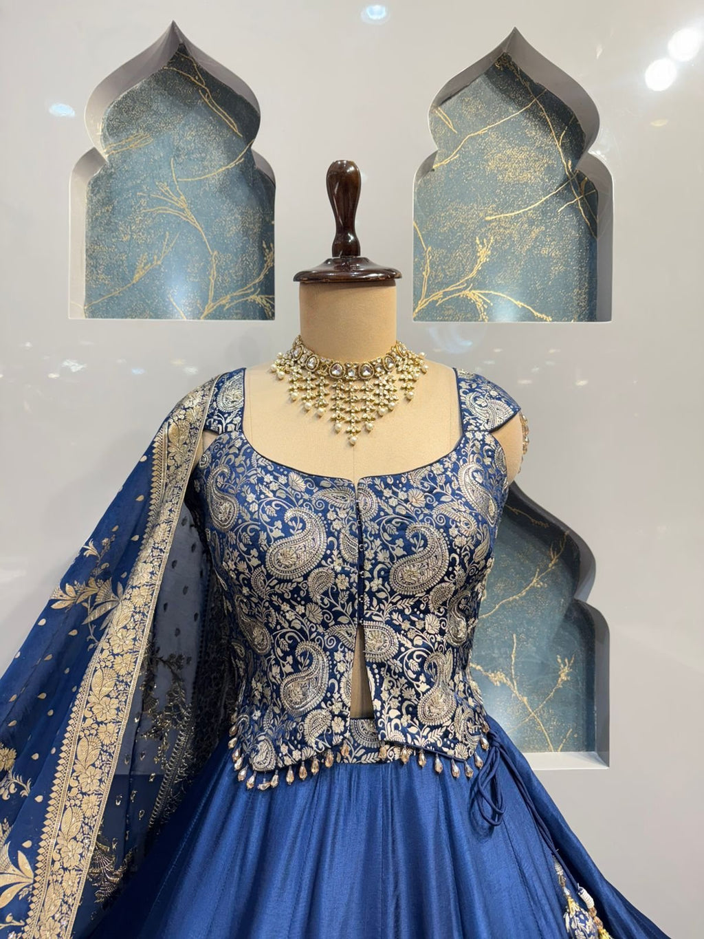 " ROYAL SAPPHIRE EMBROIDERED LEHENGA" image 1