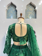 "EMERALD ROYALE HEAVY DESIGNER LEHENGA" image 5
