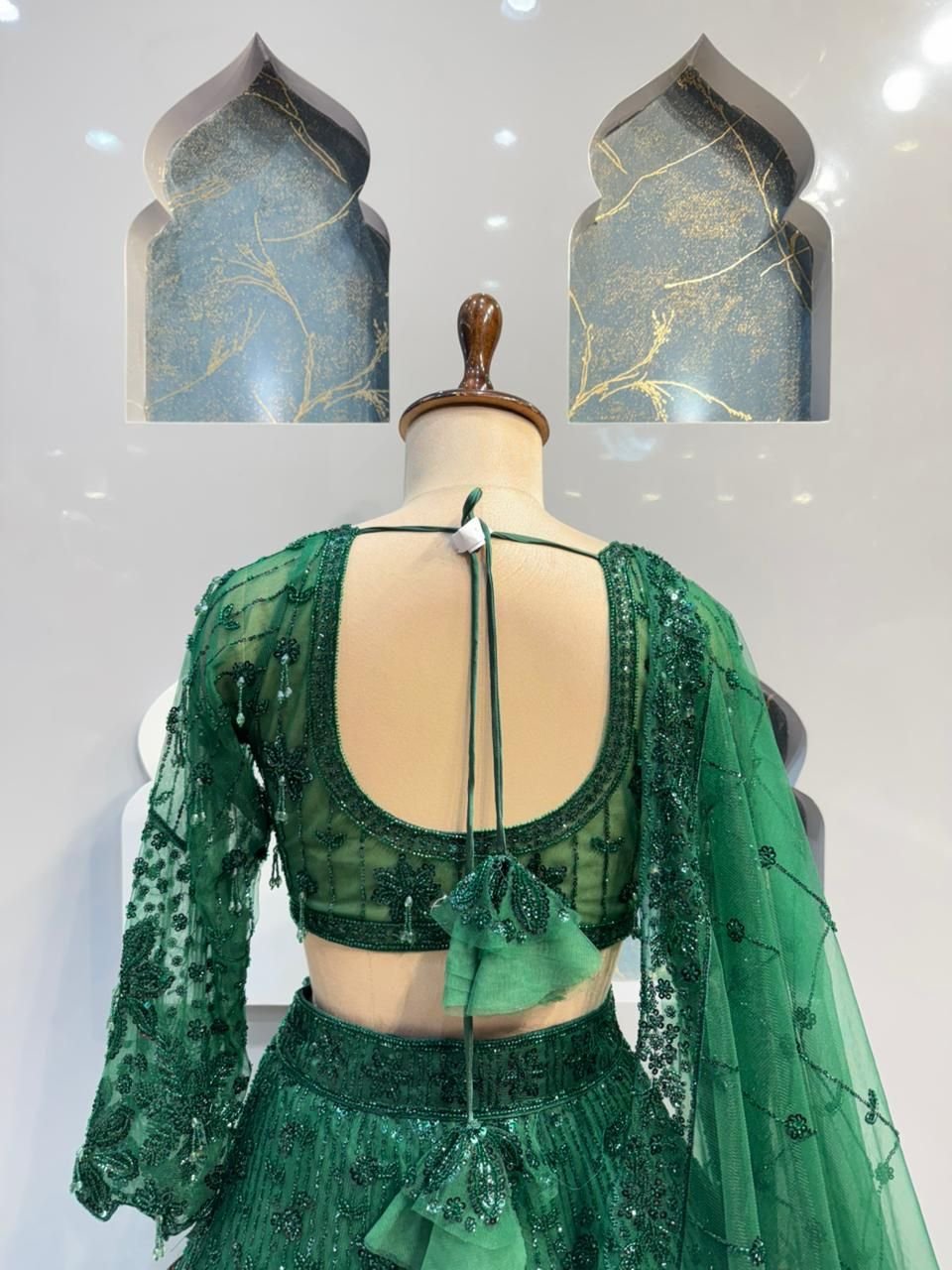 "EMERALD ROYALE HEAVY DESIGNER LEHENGA" image 5