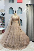 "CHAMPAGNE GOLD ROYAL RADIANCE LEHENGA" image 0