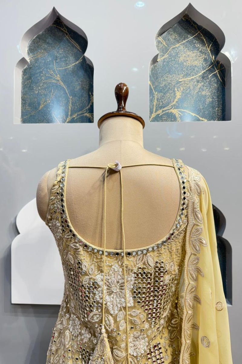 "GOLDEN EMBROIDERED SHARARA" image 4