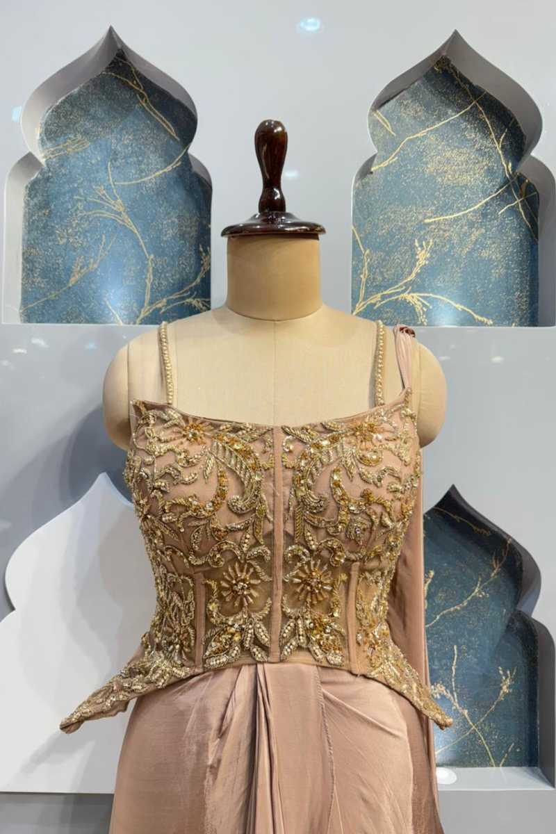 "CHAMPAGNE GOLD REGAL INDO WESTERN" image 1