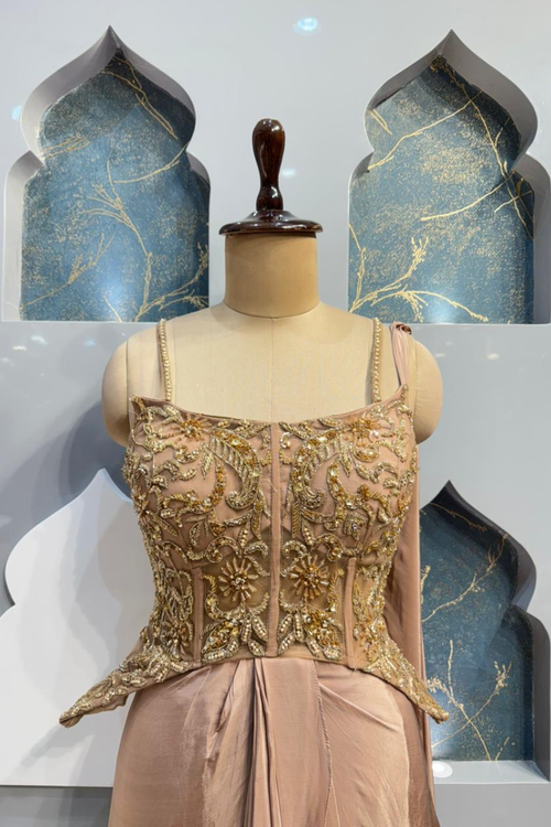 "CHAMPAGNE GOLD REGAL INDO WESTERN" image 1
