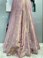 "BLUSH MAUVE EMBROIDERED INDO-WESTERN" image 3