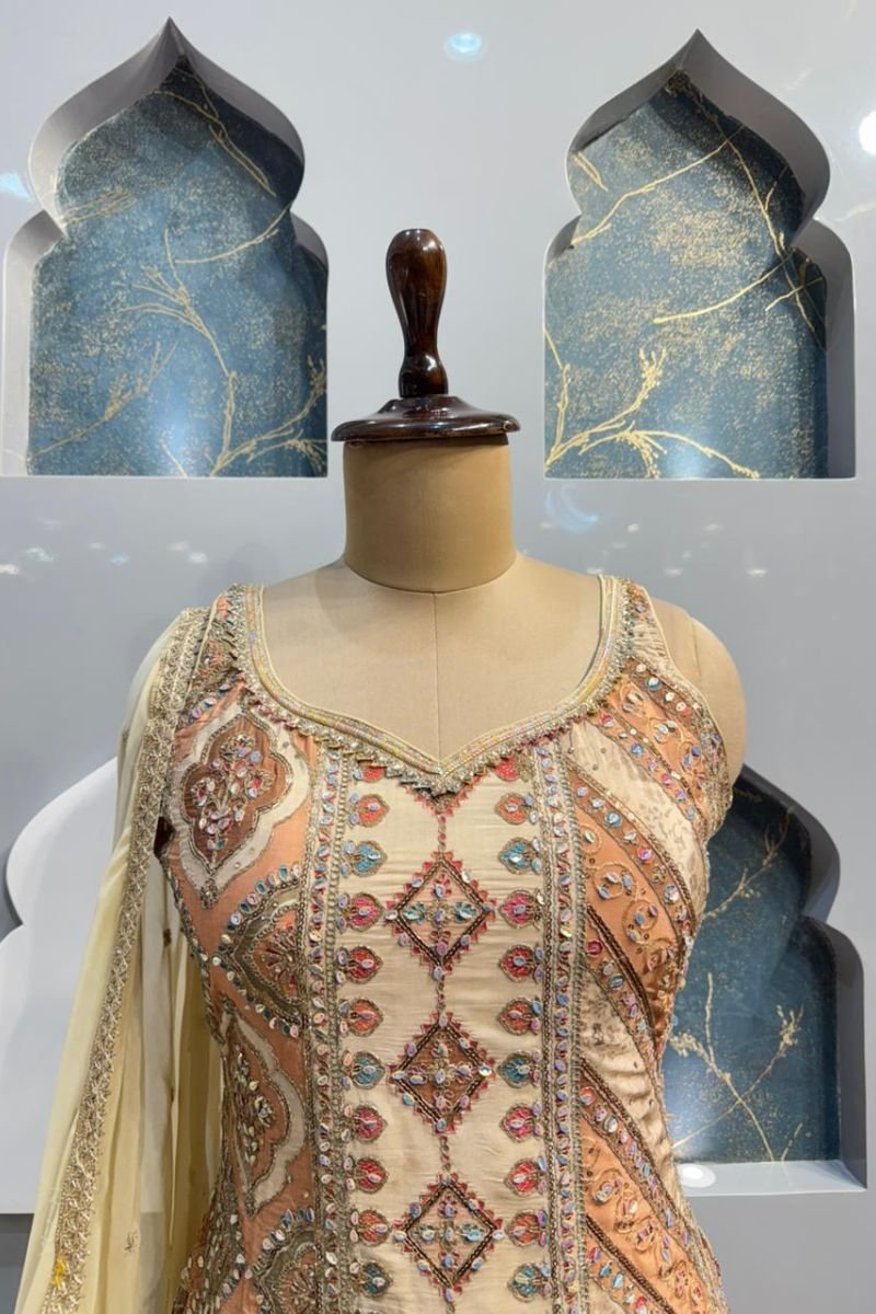 " IVORY ZARI GRACE SHARARA" - Image 2