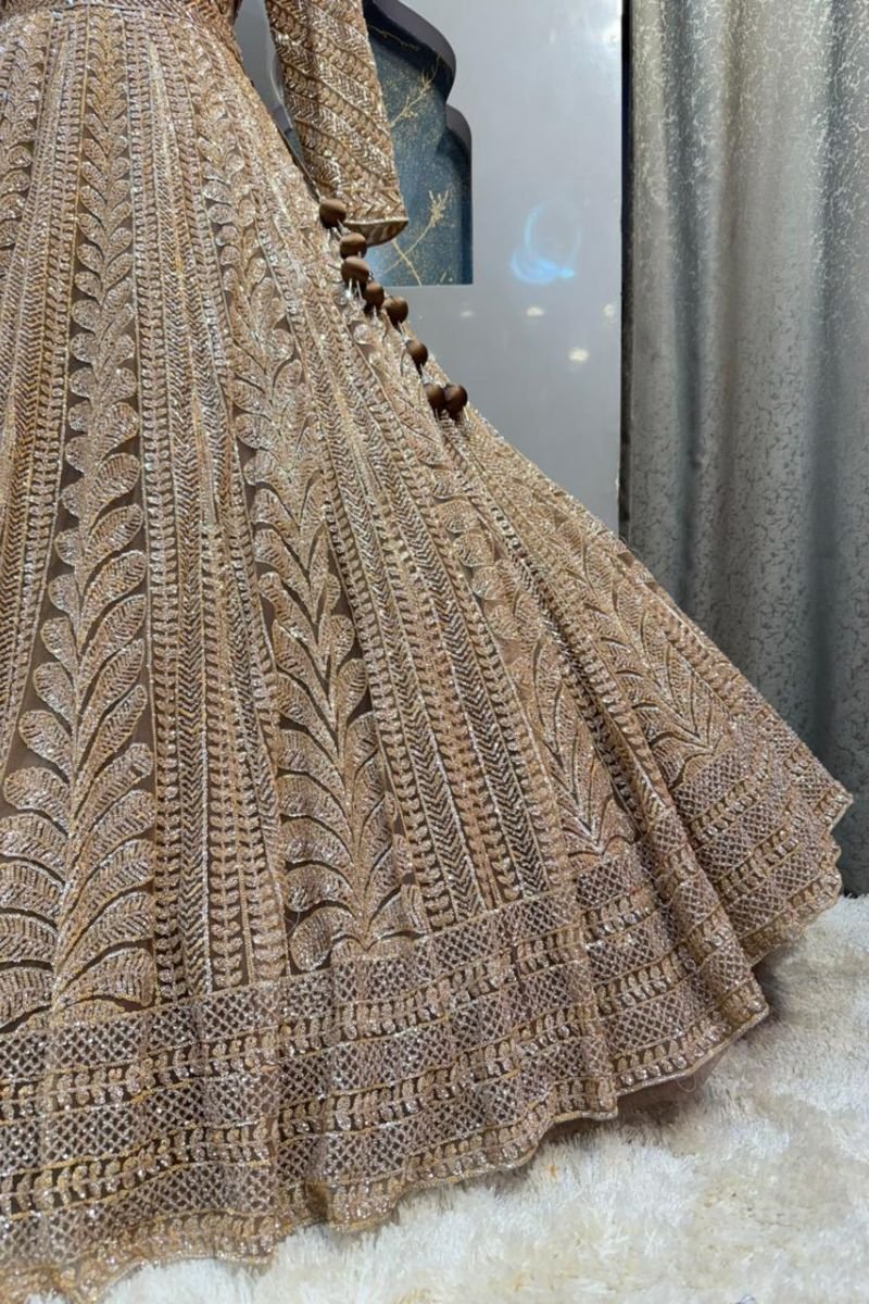 "IVORY GOLD OPULENCE LEHENGA" - Image 4
