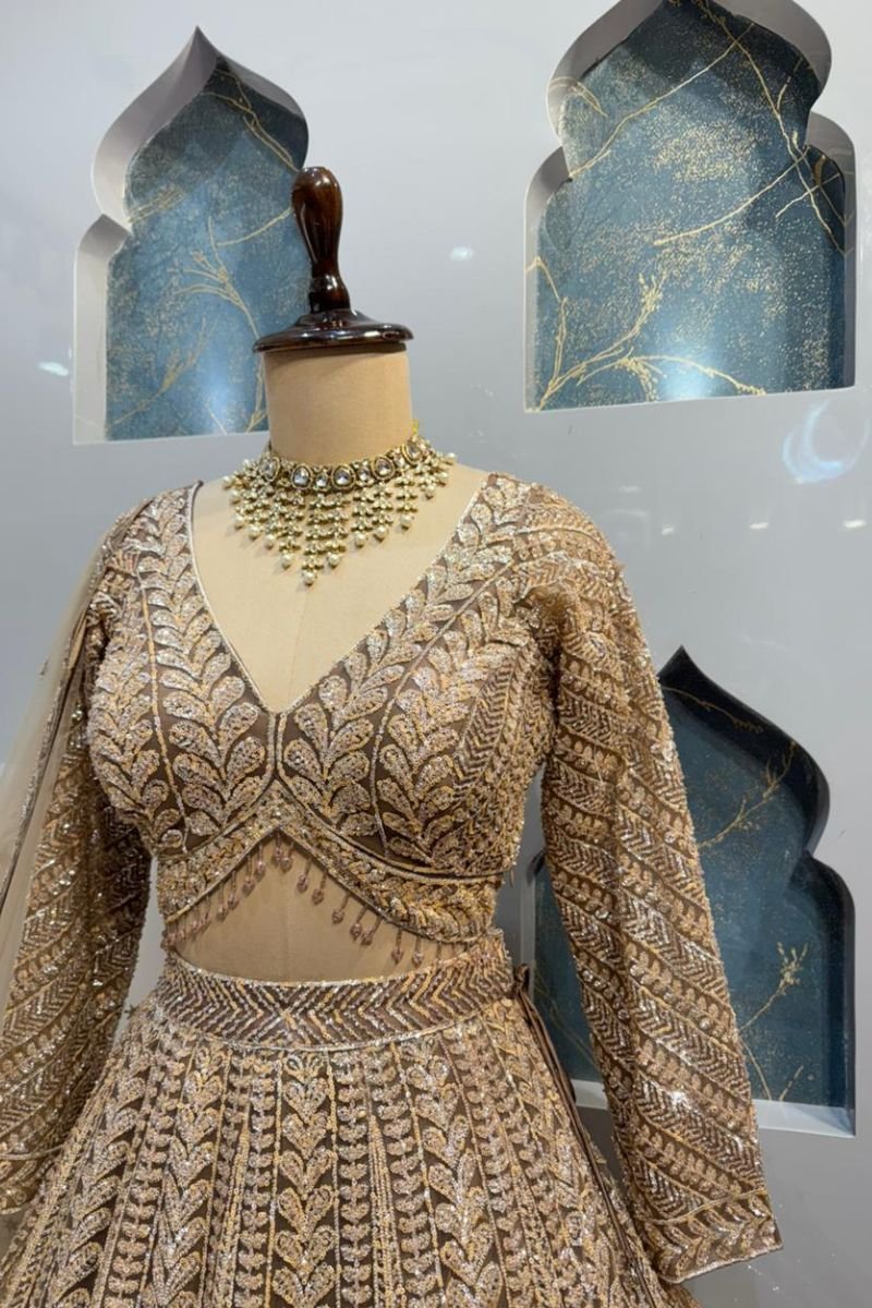 "IVORY GOLD OPULENCE LEHENGA" - Image 3