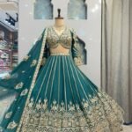 "TEAL ZARI ELEGANCE LEHENGA"