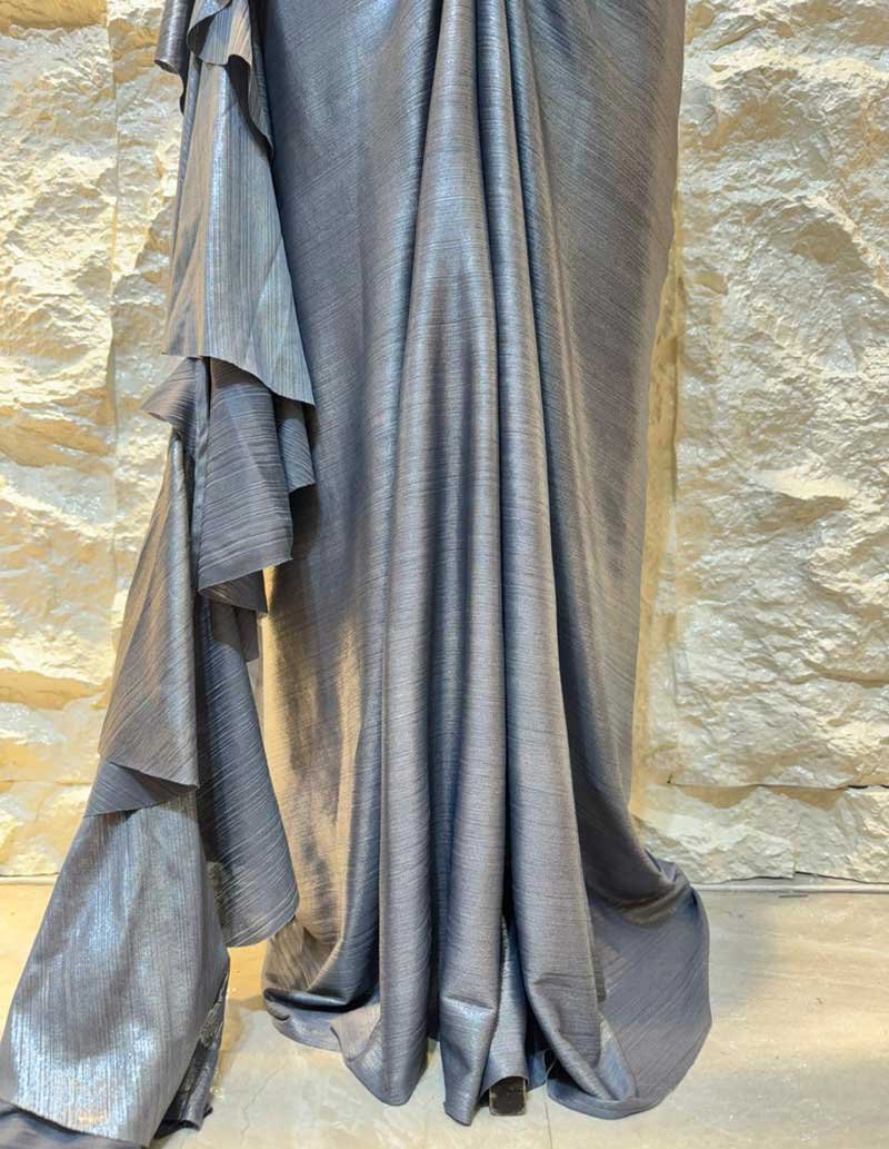 "STEEL GREY GLAM INDO WESTERN" - Image 4
