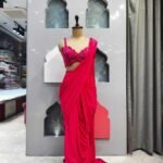 "FUCHSIA GLAMOUR DRAPE SAREE"