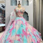 "SOFT BLUSH GREEN LEHENGA"