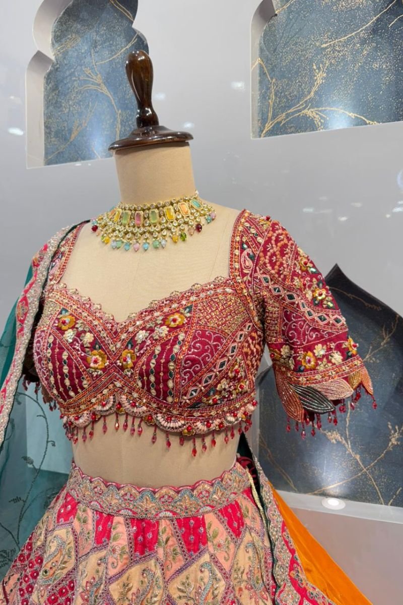 "ROYAL PATCHWORK LEHENGA" - Image 3