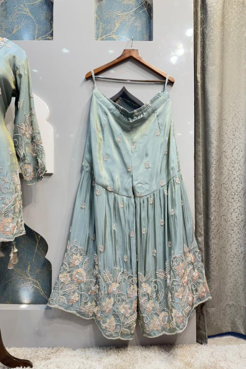 "CELESTIAL MINT DESIGNER SHARARA SET" - Image 5