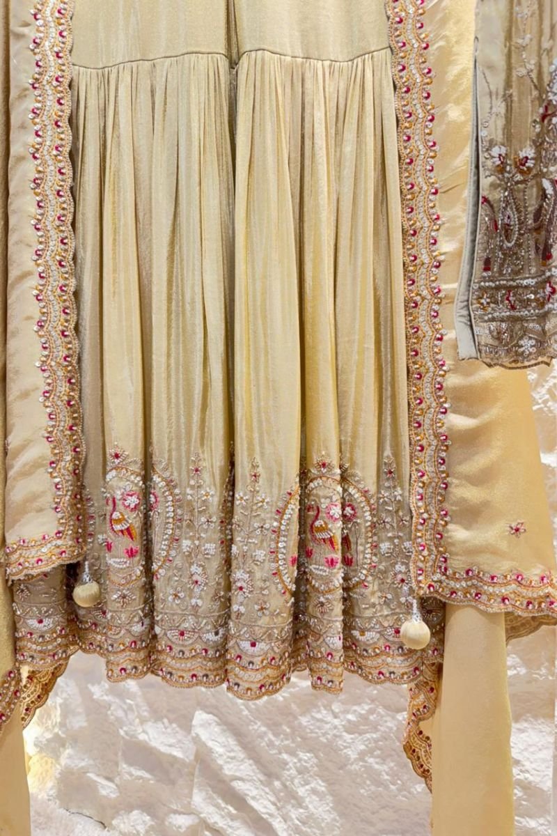 "IVORY ZOHRA SHARARA SUIT" - Image 4