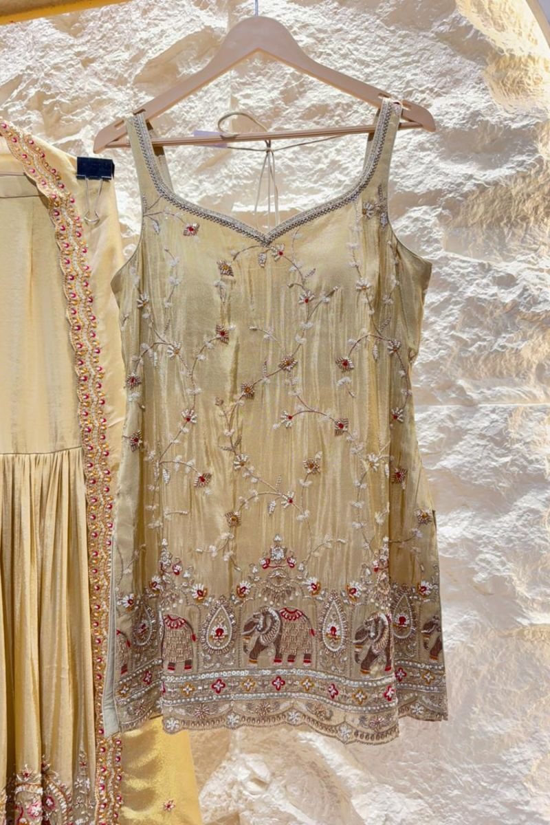 "IVORY ZOHRA SHARARA SUIT" - Image 3