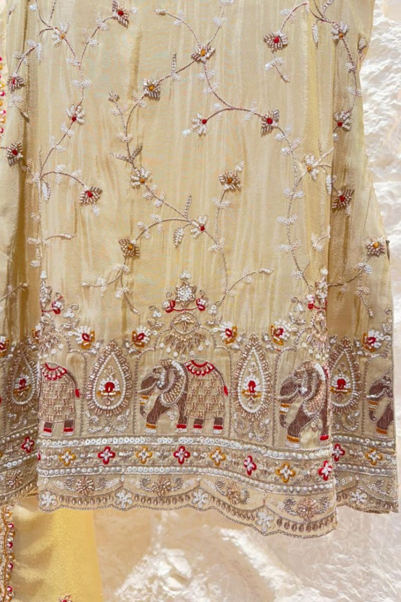 "IVORY ZOHRA SHARARA SUIT" - Image 5