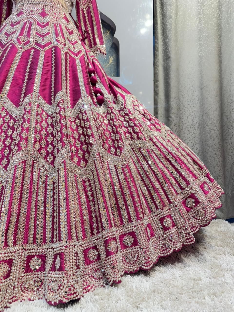 "RANI PINK COUTURE LEHENGA" - Image 4