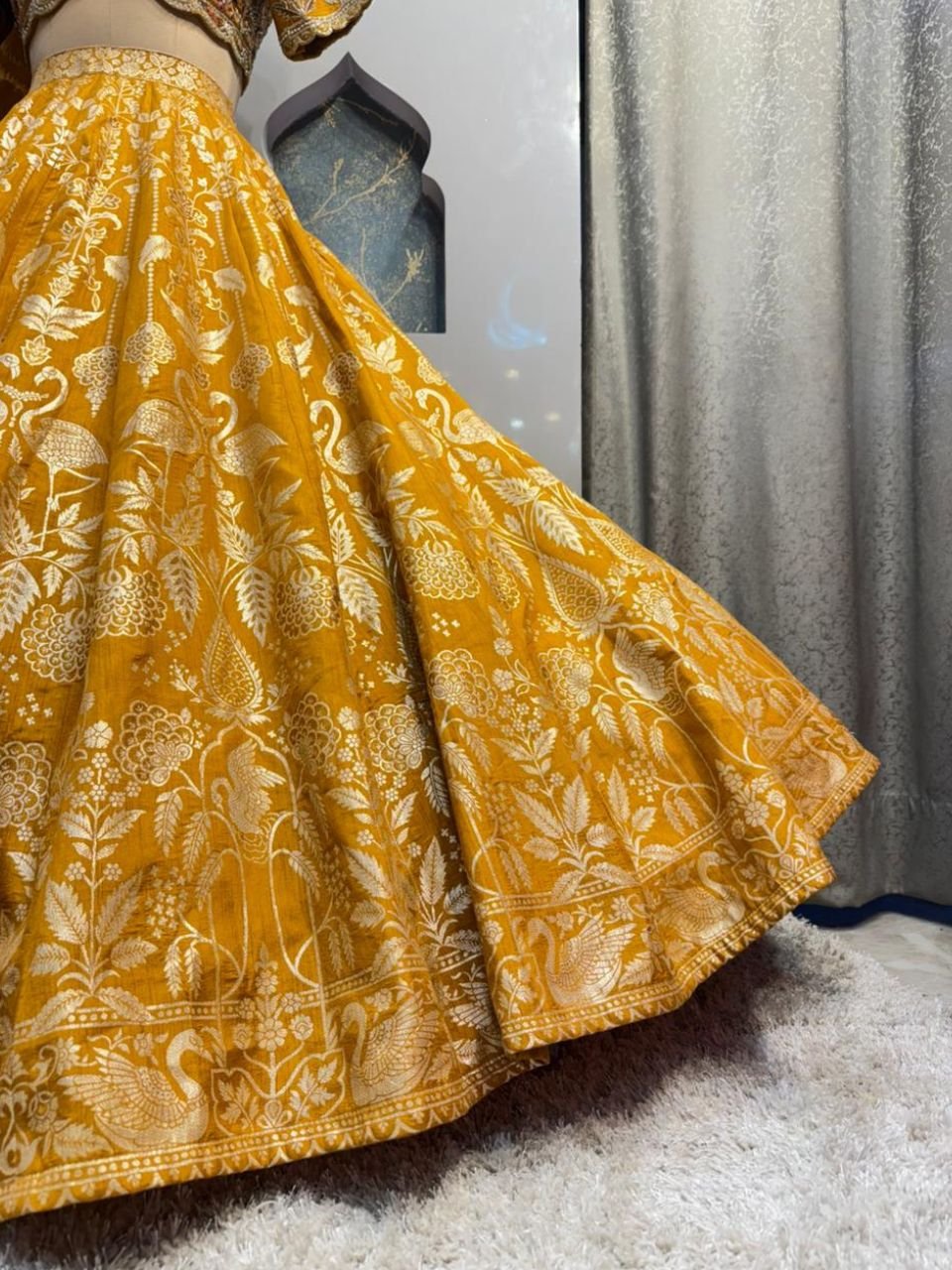 "SUNSET GOLD HERITAGE LEHENGA" - Image 5