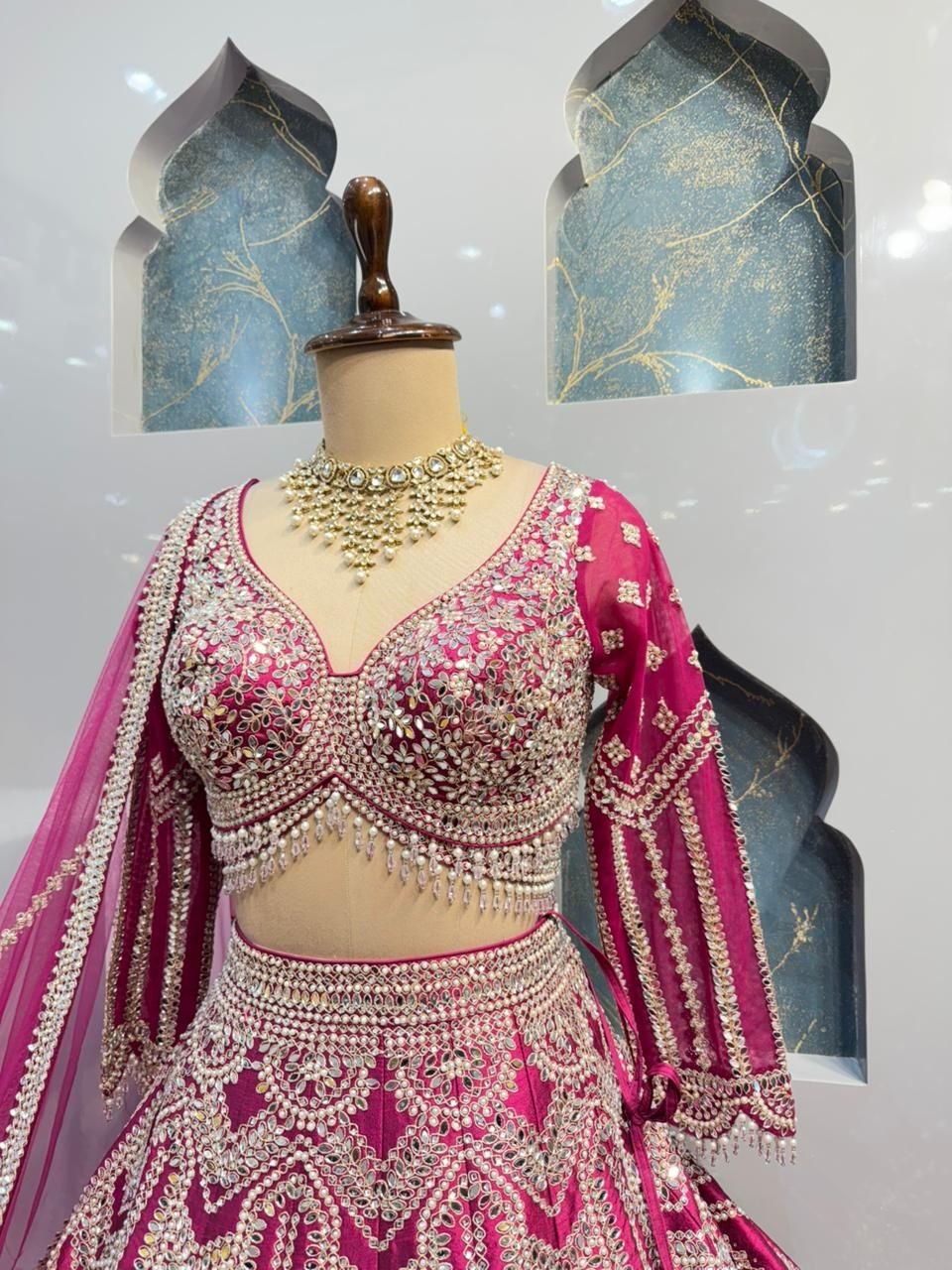 "RANI PINK COUTURE LEHENGA" - Image 3