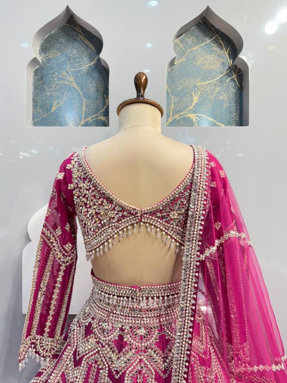 "RANI PINK COUTURE LEHENGA" - Image 6